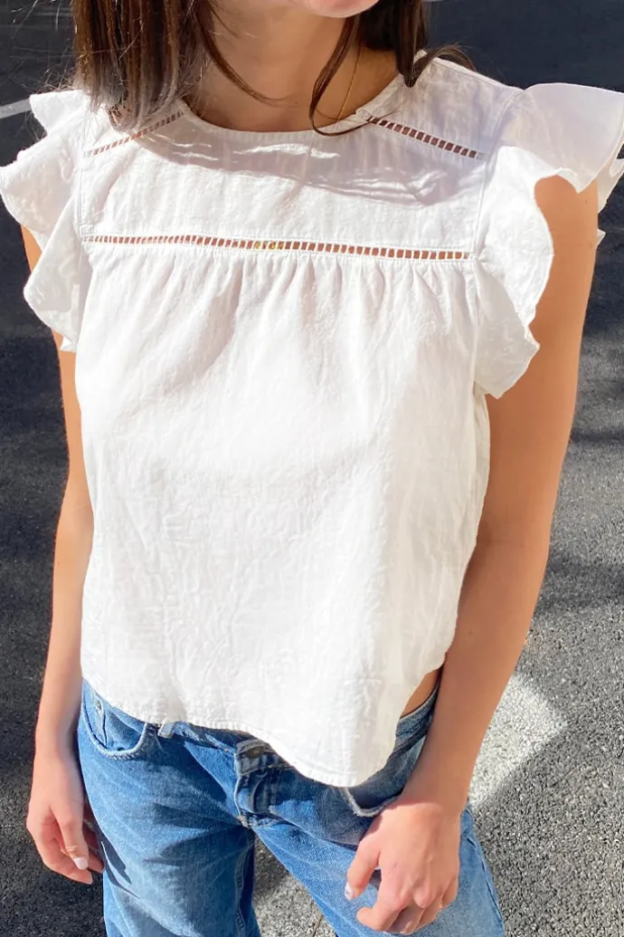 Donna Subdued Blusa con rouches