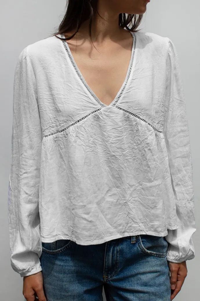 Donna Subdued Blusa scollo a V