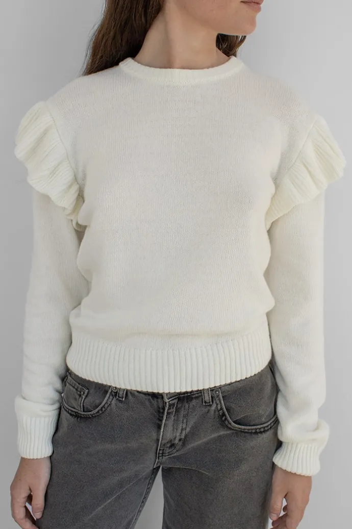 Donna Subdued Maglione con rouches