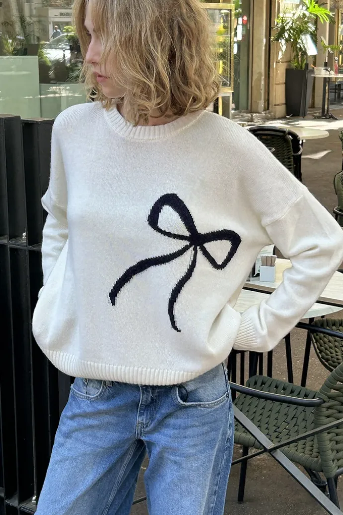 Donna Subdued Maglione fiocco