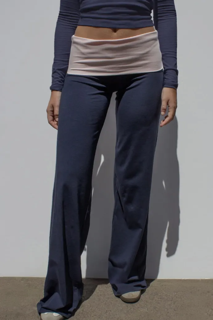 Donna Subdued Pantaloni Wide-leg con risvolto
