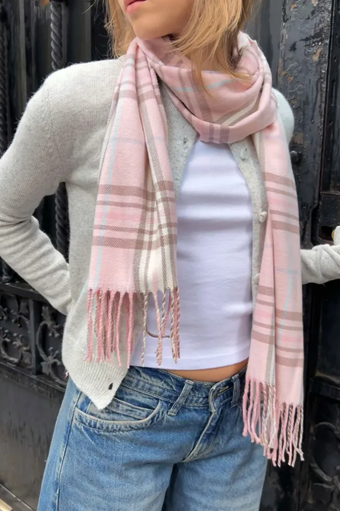 Donna Subdued Sciarpa con frange