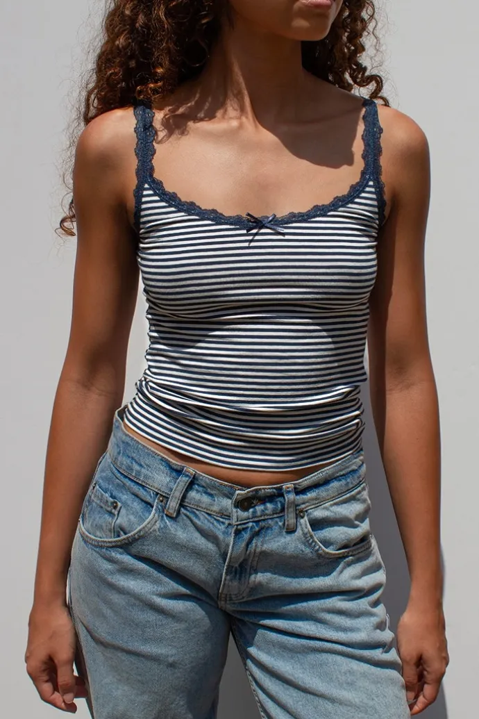 Donna Subdued Tank top fiocchetto e pizzo