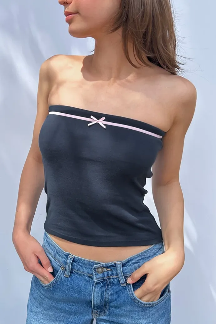 Donna Subdued Top fascia con fiocchetto