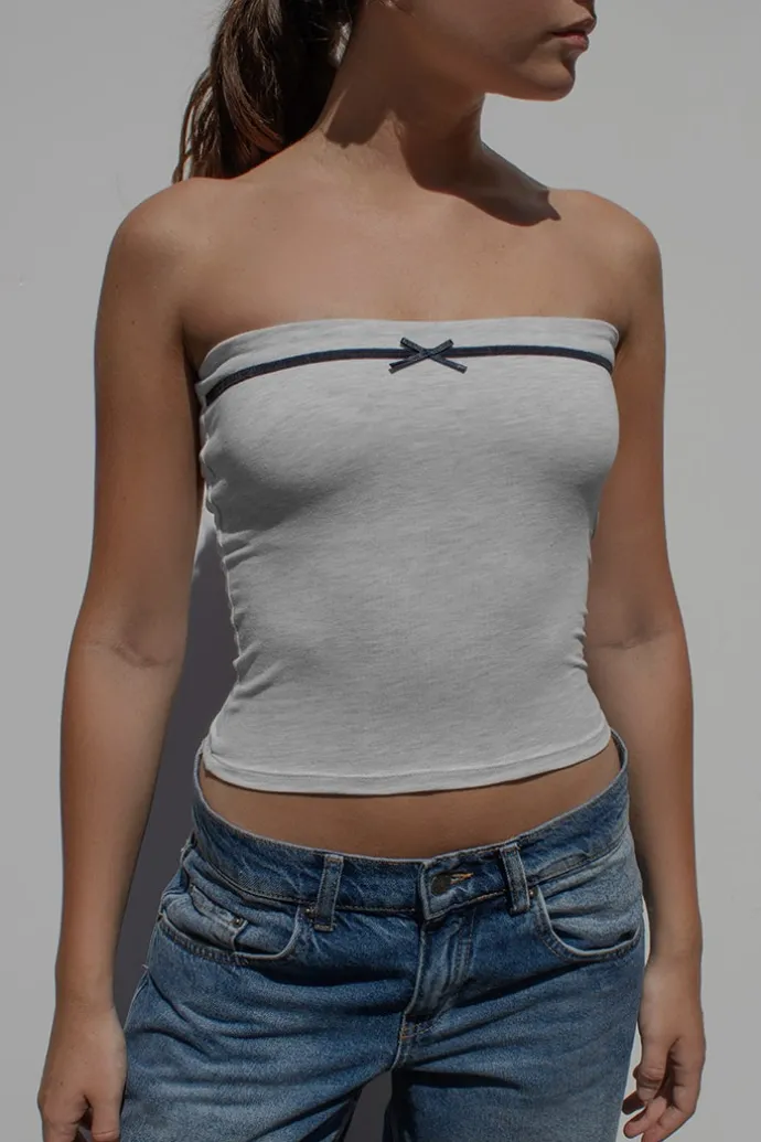 Donna Subdued Top fascia con fiocchetto
