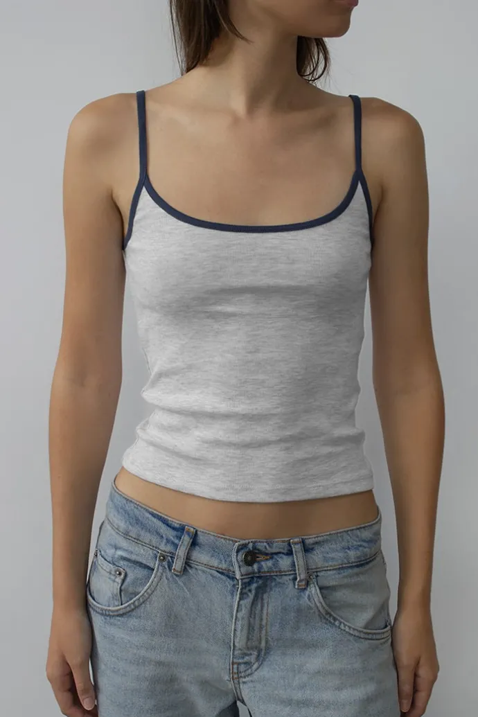 Donna Subdued Top scollo rotondo