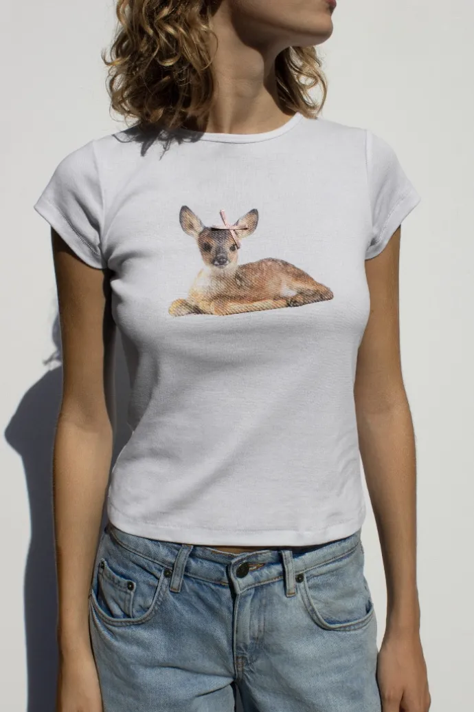 Donna Subdued T-shirt Cerbiatto