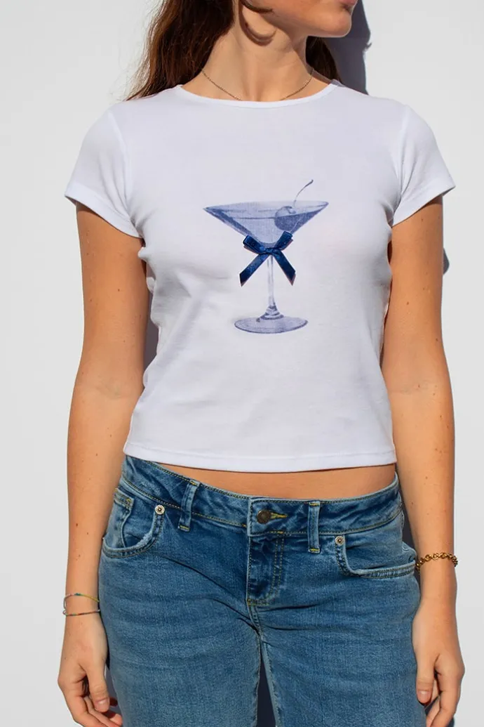 Donna Subdued T-shirt Cocktail fiocco