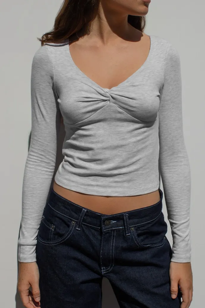 Donna Subdued T-shirt con nodo