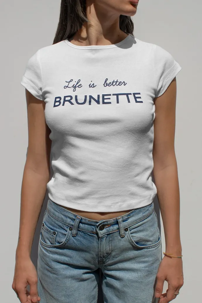 Donna Subdued T-shirt life is better Brunette