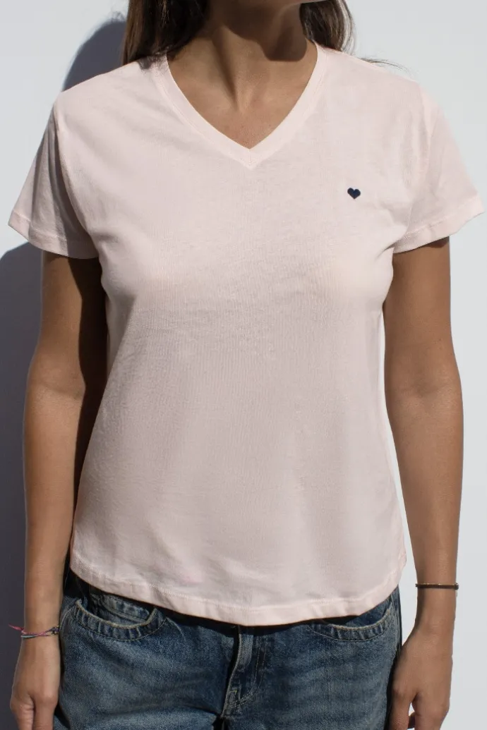 Donna Subdued T-shirt scollo a V cuore